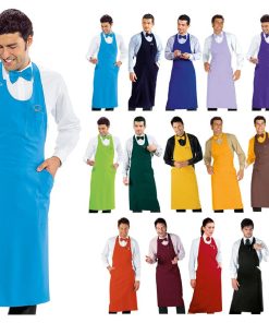 Delantal Peto Sommelier Liso 3 Bolsillos Poliéster